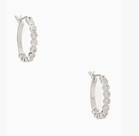 silver mini hoop earrings